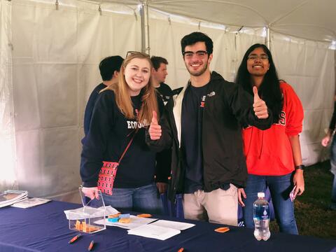 Students at 2019 Homecoming Reception 